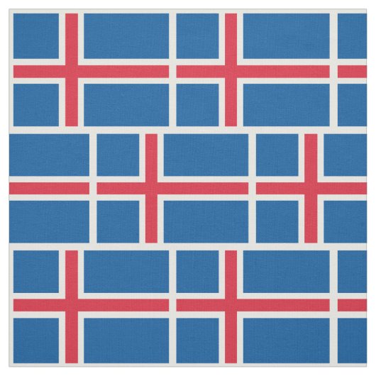Island-Flagge Stoff (Muster)
