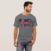 Island-Flagge T-Shirt (Vorne ganz)