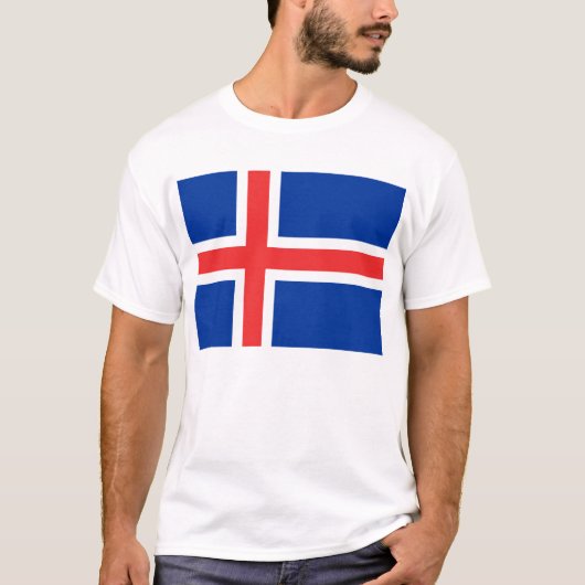 Island-Flagge T-Shirt (Vorderseite)