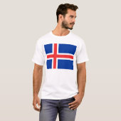 Island-Flagge T-Shirt (Vorne ganz)