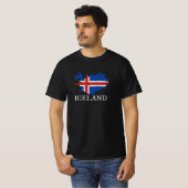 Island-Flagge T-Shirt (Vorne ganz)