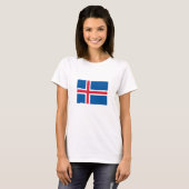 Island-Flagge T-Shirt (Vorne ganz)
