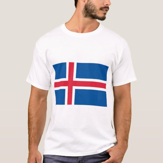 Island-Flagge T-Shirt (Vorderseite)