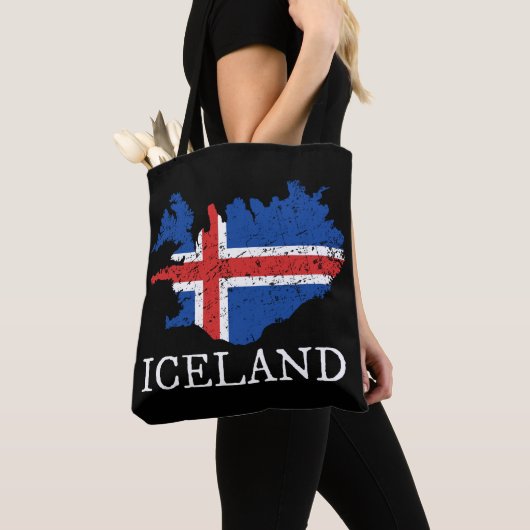 Island-Flagge Tasche (Von Nahem)