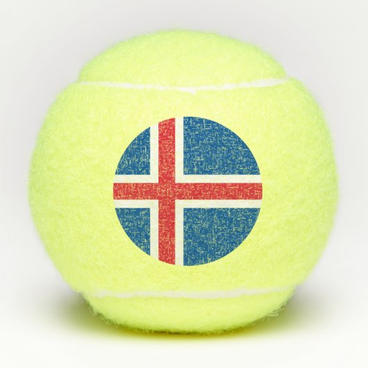 Island-Flagge Tennisbälle (Vorderseite)