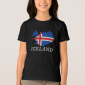 Island-Flagge Tri-Blend Shirt (Vorderseite)