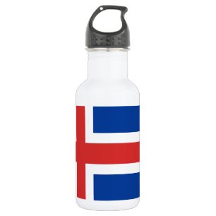 Island-Flagge Trinkflasche