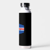 Island-Flagge Trinkflasche (Links)