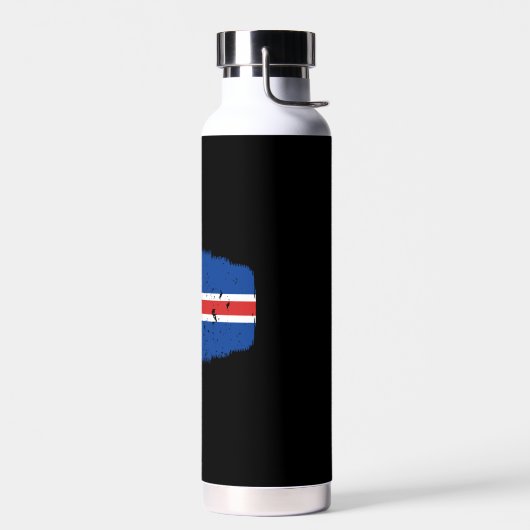 Island-Flagge Trinkflasche (Links)