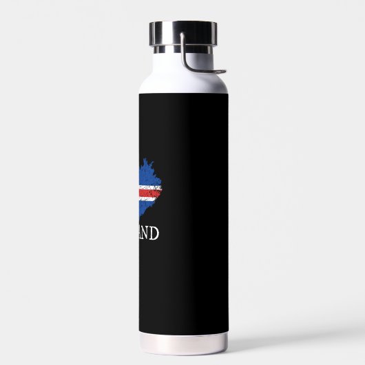 Island-Flagge Trinkflasche (Links)