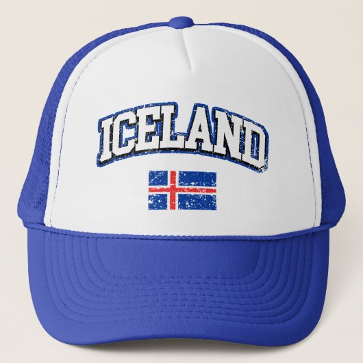 Island-Flagge Truckerkappe (Vorderseite)