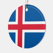 Island-Flagge - Verzierung Keramik Ornament (Links)