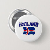 Island-Flagge (w/inscription) Button (Vorne & Hinten)