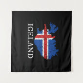 Island-Flagge Wandteppich (Vorderseite (Horizontal))