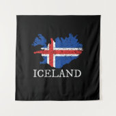 Island-Flagge Wandteppich (Vorderseite)