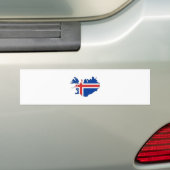Island-Flaggen-Karte Größengleich Autoaufkleber (Auf Auto)