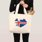 Island-Flaggen-Karte Jumbo Stoffbeutel (Vorderseite (Produkt))