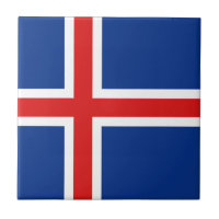 Island-Flaggen-Keramik-Fliese