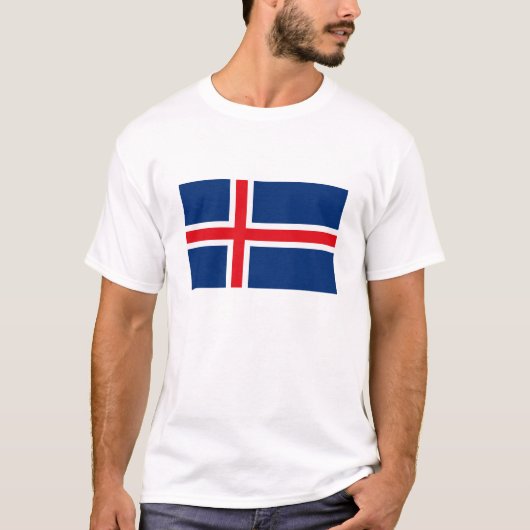 Island-Flaggen-T - Shirt (Vorderseite)