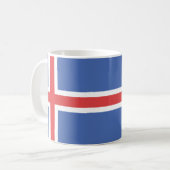 Island-Flaggen-Tasse Kaffeetasse (Vorderseite Links)