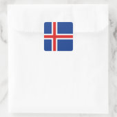 Island-Flaggenaufkleber Quadratischer Aufkleber (Tasche)