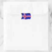 Island-Flaggenaufkleber Runder Aufkleber (Tasche)