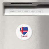 Island-Flaggenherz Magnet (In Situ (Geschirrspüler))