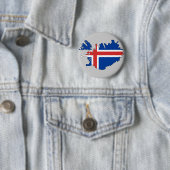 Island-Flaggenkarte Button (Beispiel)