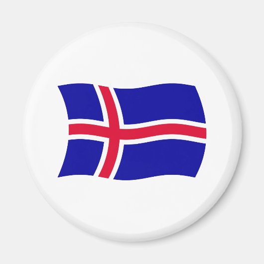 Island-Flaggenmagnet Magnet (Vorne)