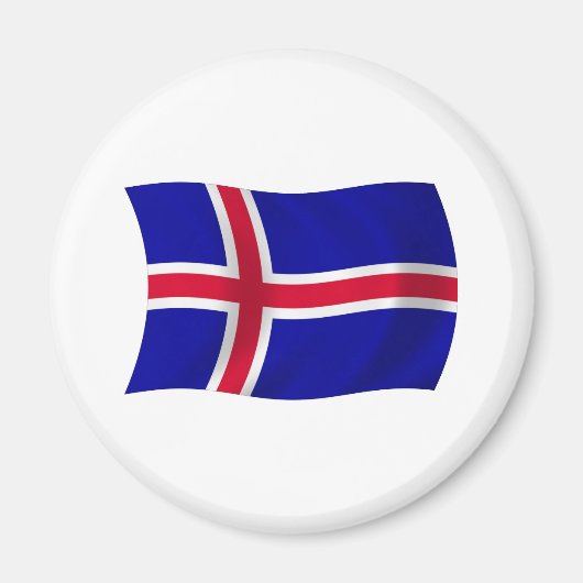 Island-Flaggenmagnet Magnet (Vorne)