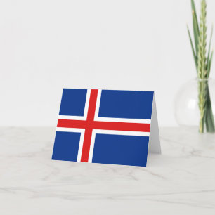 Island-Flaggennotecard Karte