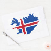 Island - Flaggenplan Ísland Rechteckiger Aufkleber (Umschlag)