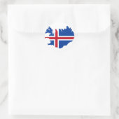 Island - Flaggenplan Ísland Runder Aufkleber (Tasche)