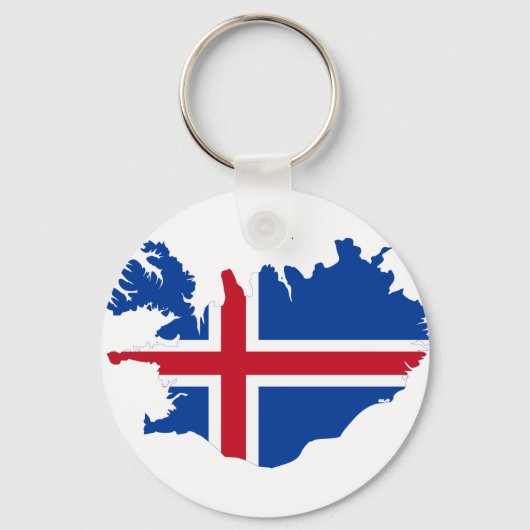 Island - Flaggenplan Ísland Schlüsselanhänger (Vorderseite)