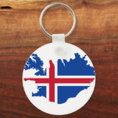 Island - Flaggenplan Ísland Schlüsselanhänger (Vorderseite)