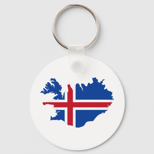 Island - Flaggenplan Ísland Schlüsselanhänger (Vorderseite)