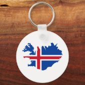 Island - Flaggenplan Ísland Schlüsselanhänger (Vorderseite)