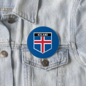 Island-Flaggenschild Button (Beispiel)
