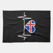 Island - Flaggenschlager Geschirrtuch (Horizontal)