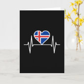 Island - Flaggenschlager Karte (Gelbe Blume)