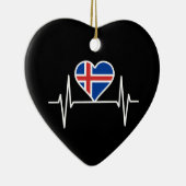 Island - Flaggenschlager Keramik Ornament (Rechts)