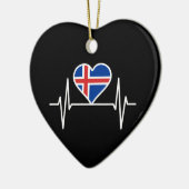 Island - Flaggenschlager Keramik Ornament (Links)