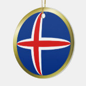 Island-Flaggenverzierung Keramikornament (Links)