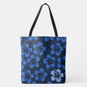 Island Floral Hawaiian Accent Hibiskus Beach Bag Tasche