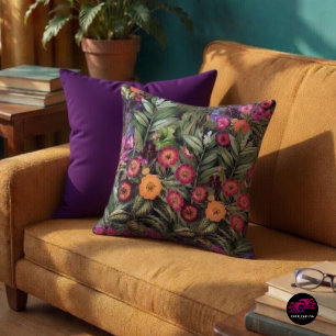 Island Floral Pink Wiese Kissen