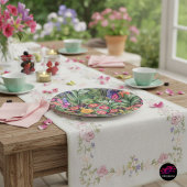Island Floral Pinke Wiese Pappteller