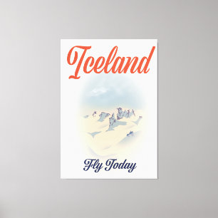 Island "Fly Today" Vintage Reiseplakat Leinwanddruck