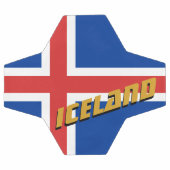 Island Football & Isländisch Flag / Sport Fußball (Flach)