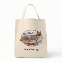 Island Fox Cotton Tasche Lebensmitteltasche mit Fo