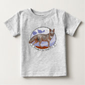 Island Fox Logo Grau Baby T Shirt (Vorderseite)
